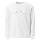 The Tractor Mugs Store White / XS FARMER Unisex | Organic Raglan Sweatshirt Quality Farmers Merch