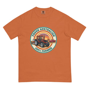 The Tractor Mugs Store Yam FIATAGRI F140 PROUD AUSTRALIAN 100% FARMER Retro | Unisex Premium T-shirt Quality Farmers Merch