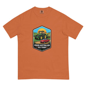 The Tractor Mugs Store Yam John Deere 7810 PROUD AUSTRALIAN 100% FARMER Bright | Unisex Premium T-shirt Quality Farmers Merch