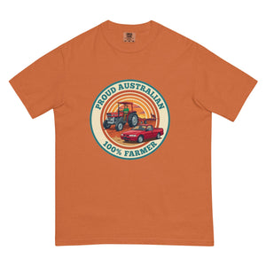 The Tractor Mugs Store Yam Massey Ferguson 135 PROUD AUSTRALIAN 100% FARMER Retro | Unisex Premium T-shirt Quality Farmers Merch