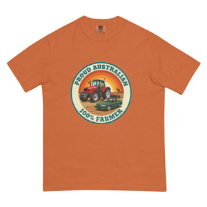 The Tractor Mugs Store Yam Massey Ferguson 6480 PROUD AUSTRALIAN 100% FARMER Retro | Unisex Premium T-shirt Quality Farmers Merch