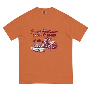 The Tractor Mugs Store Yam Massey Ferguson 6480 PROUD AUSTRALIAN 100% FARMER Two Tone | Unisex Premium T-shirt Quality Farmers Merch