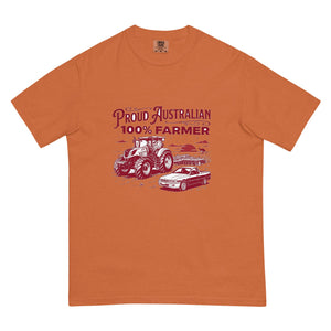 The Tractor Mugs Store Yam New Holland T7.225 PROUD AUSTRALIAN 100% FARMER Two Tone | Unisex Premium T-shirt Quality Farmers Merch