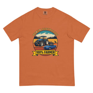 The Tractor Mugs Store Yam New Holland TM 135 PROUD AUSTRALIAN 100% FARMER Outdoor | Unisex Premium T-shirt Quality Farmers Merch