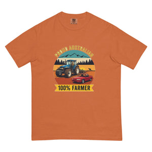 The Tractor Mugs Store Yam New Holland TM 155 PROUD AUSTRALIAN 100% FARMER Outdoor | Unisex Premium T-shirt Quality Farmers Merch