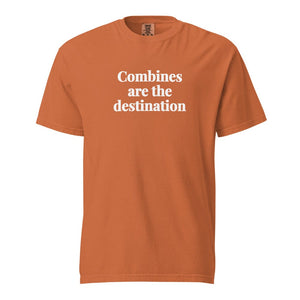 The Tractor Mugs Store Yam / S Combines Are the Destination | Unisex Premium T-shirt Quality Farmers Merch