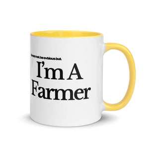 The Tractor Mugs Store Yellow / 11 oz I'M A FARMER | Mug with Color Inside Quality Farmers Merch