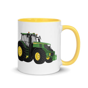 The Tractor Mugs Store Yellow / 11 oz John Deere 6R | Mug with Color Inside Quality Farmers Merch