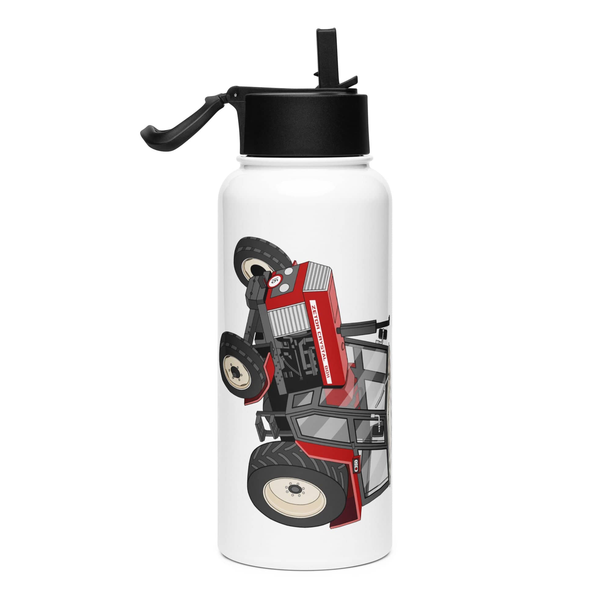 The Tractor Mugs Store Zetor Crystal 8011 | Stainless steel water bottle with a straw lid Quality Farmers Merch