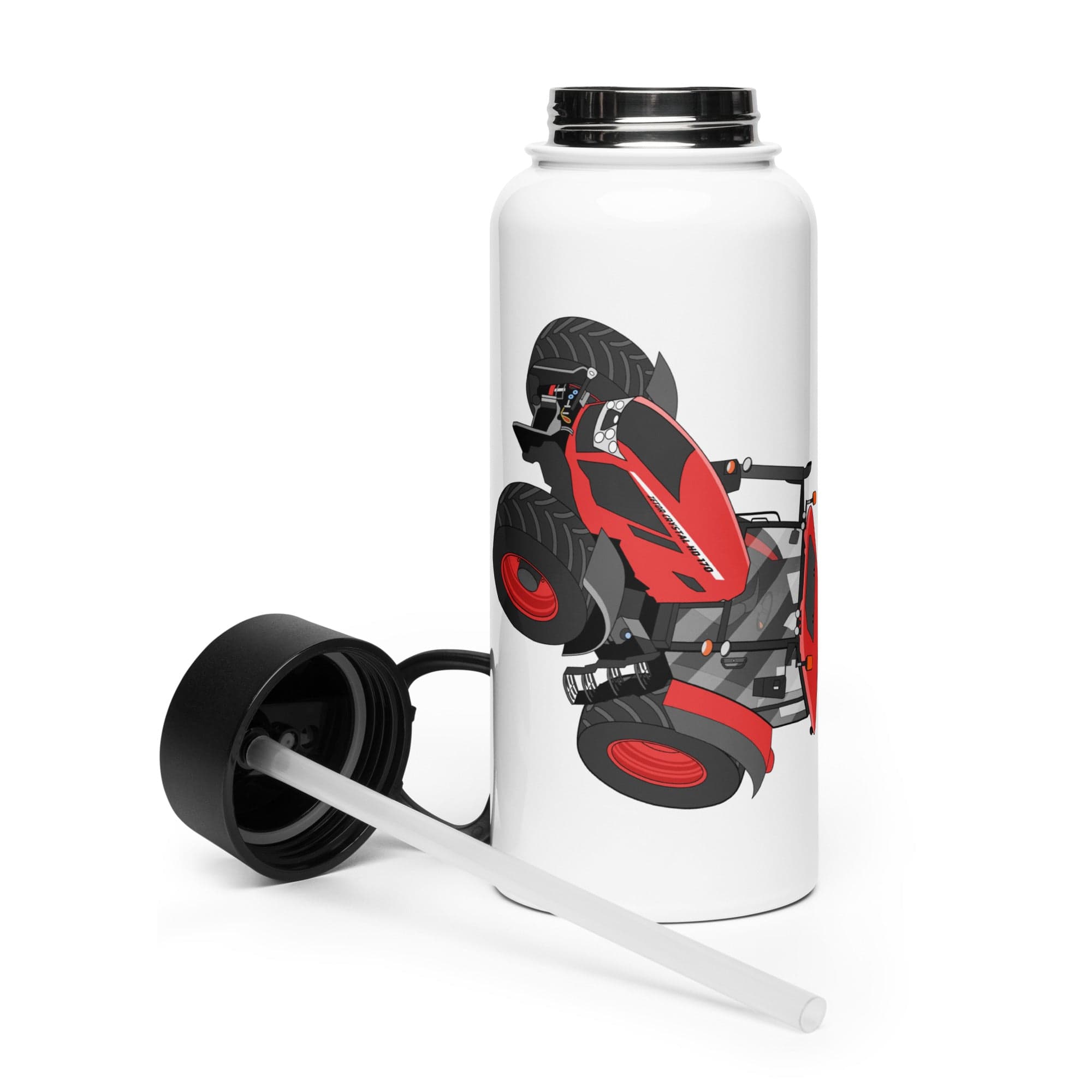 The Tractor Mugs Store Zetor Crystal HD 170 | Stainless steel water bottle with a straw lid Quality Farmers Merch