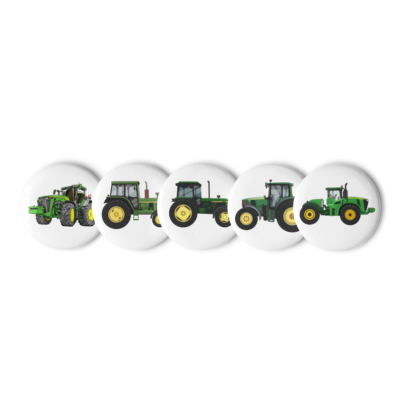 The Tractors Mugs Store 1.25″ Set of John Deere Pin Buttons Quality Farmers Merch