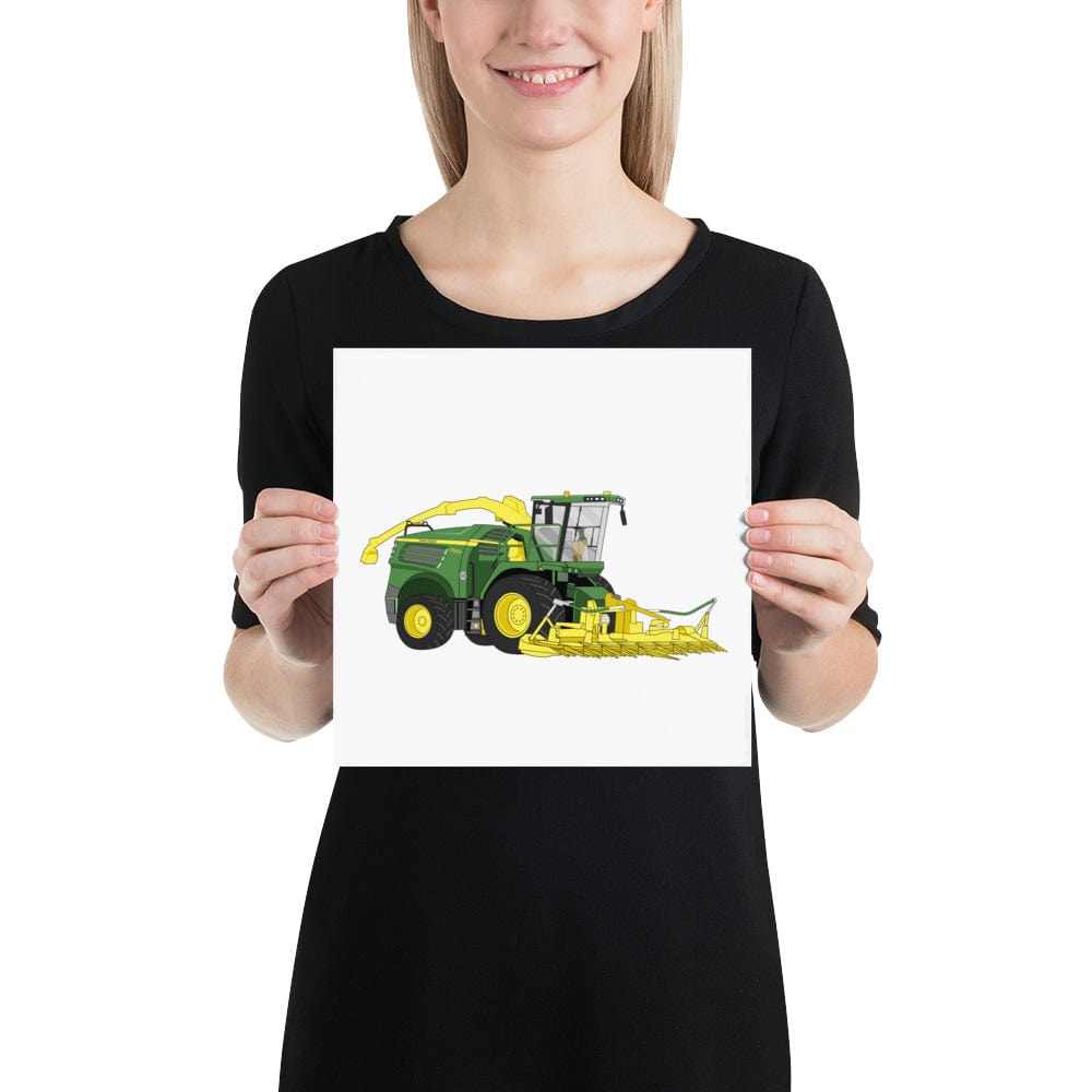 The Tractors Mugs Store 10″×10″ John Deere 8500i Forage Harvester Poster Quality Farmers Merch