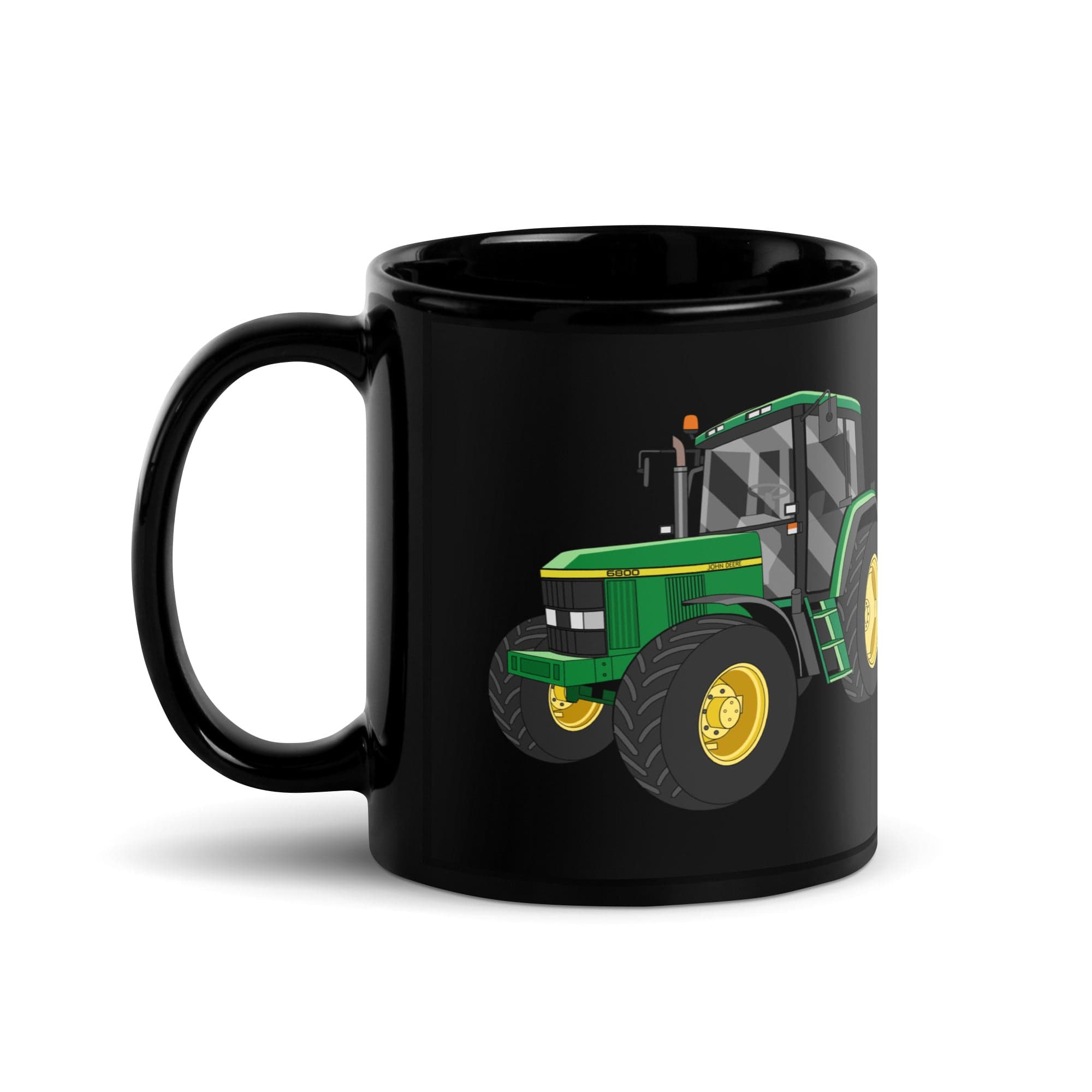 The Tractors Mugs Store 11 oz John Deere 6800 | Black Glossy Mug Quality Farmers Merch