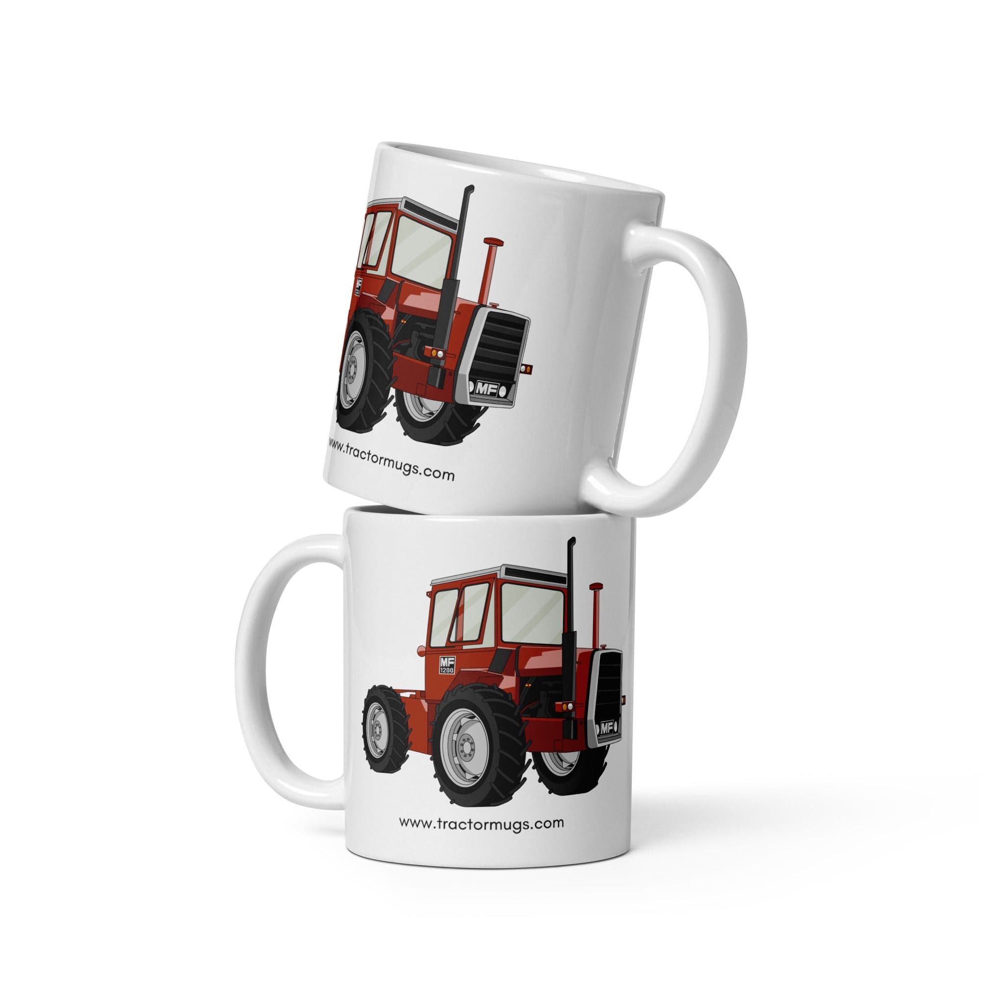 The Tractors Mugs Store 11 oz Massey Ferguson 1200 White glossy mug Quality Farmers Merch