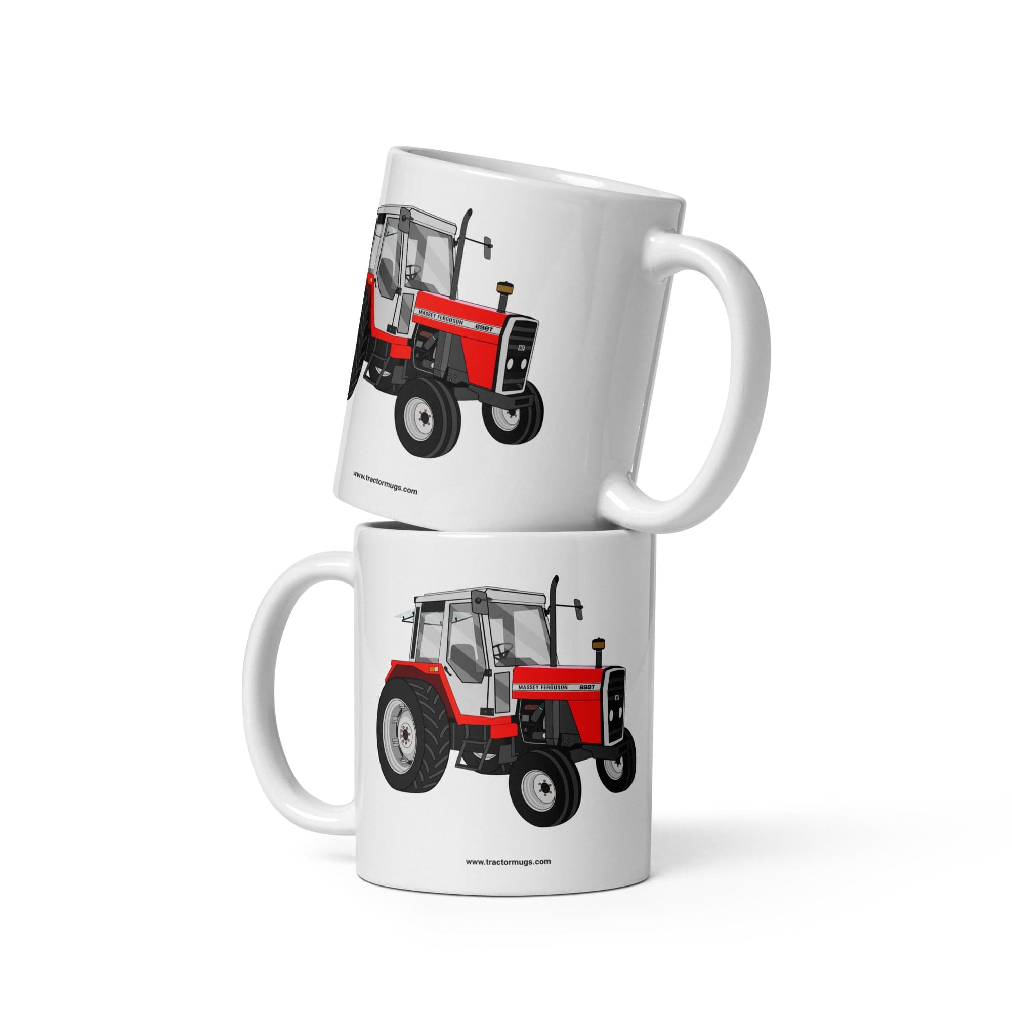 The Tractors Mugs Store 11 oz Massey Ferguson 698T White glossy mug Quality Farmers Merch