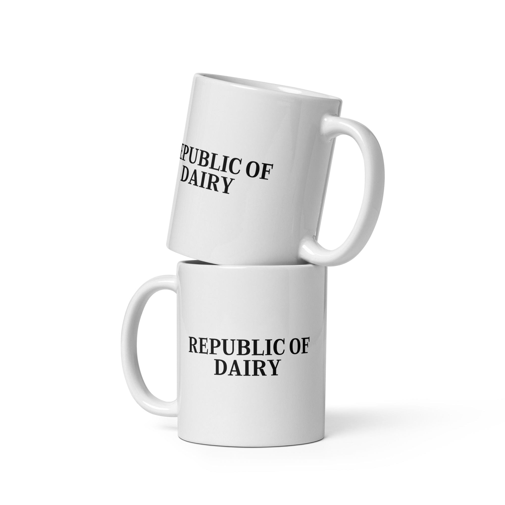 The Tractors Mugs Store 11 oz Republic of Dairy  White glossy mug Quality Farmers Merch