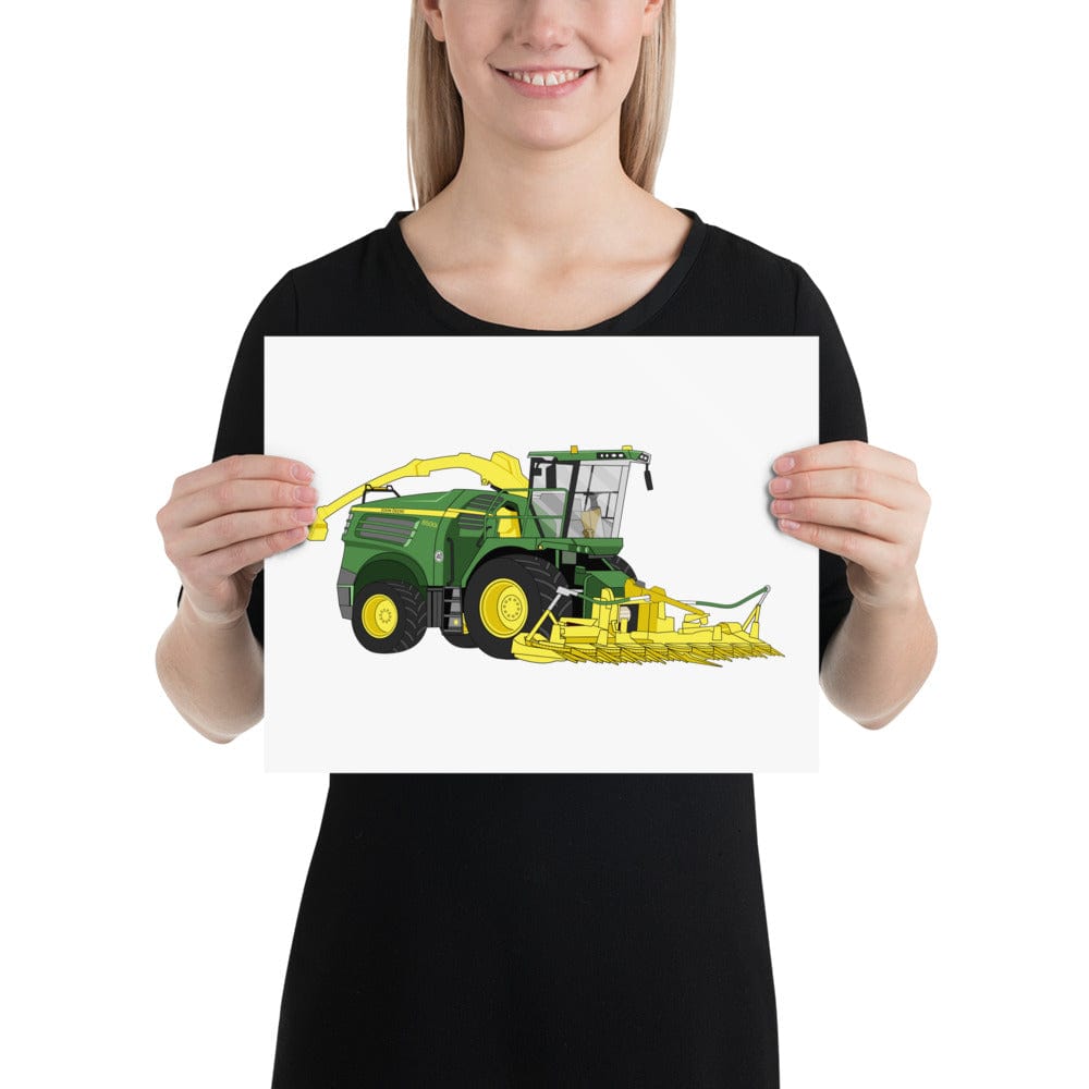 The Tractors Mugs Store 11″×14″ John Deere 8500i Forage Harvester Poster Quality Farmers Merch