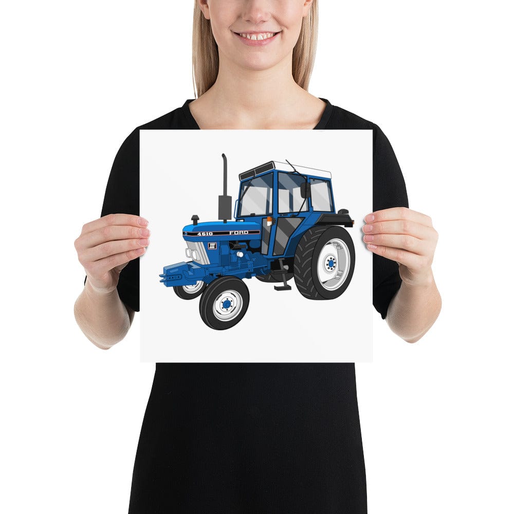 The Tractors Mugs Store 12″×12″ Ford 4610 4WD Poster Quality Farmers Merch