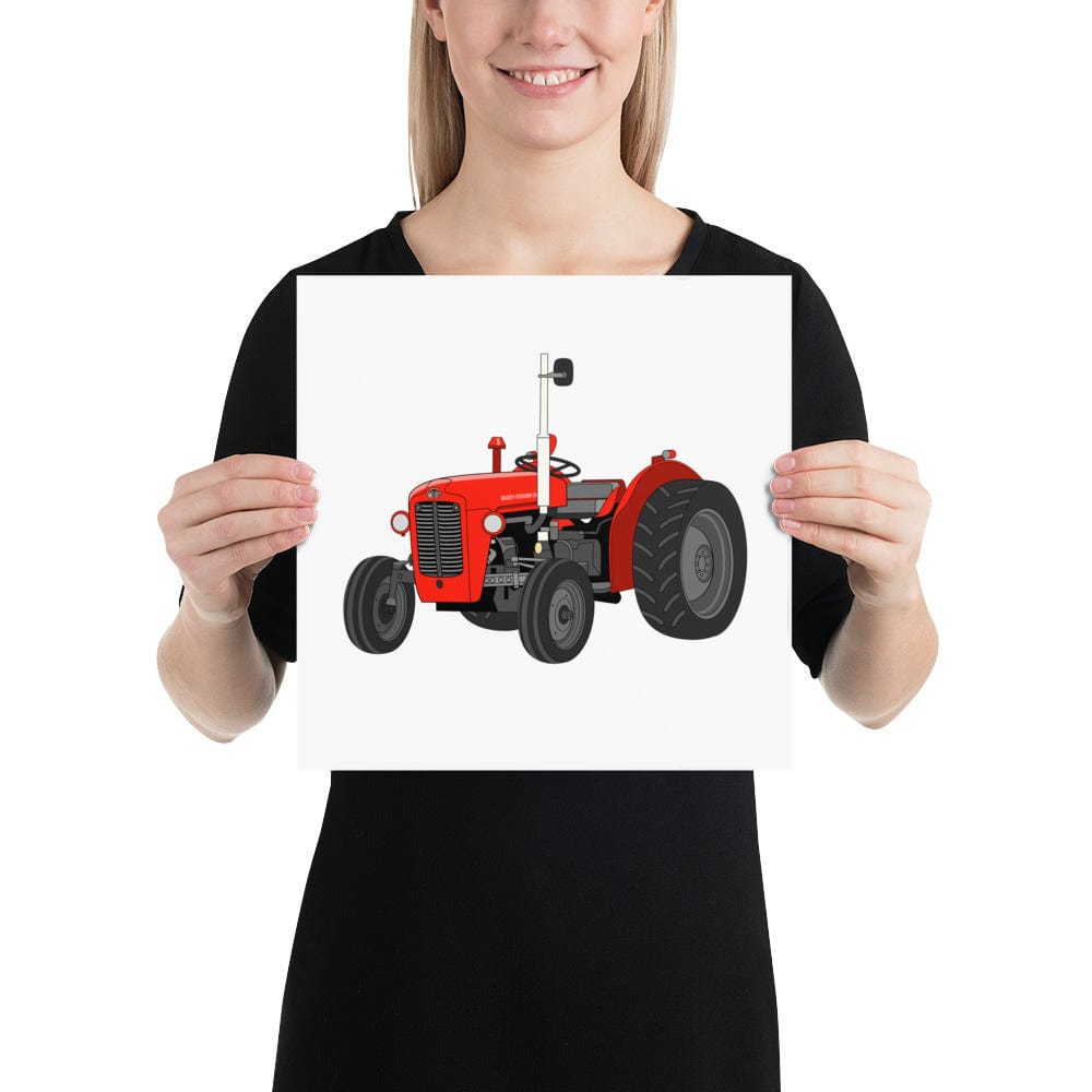 The Tractors Mugs Store 12″×12″ Massey Ferguson 35X Poster Quality Farmers Merch