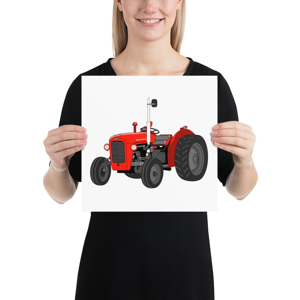 The Tractors Mugs Store 12″×12″ Massey Ferguson 35X Poster Quality Farmers Merch