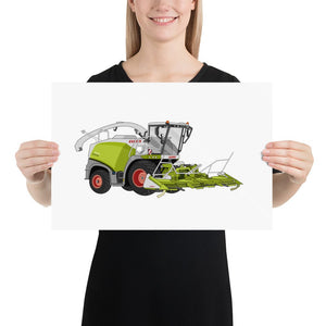 The Tractors Mugs Store 12″×18″ Class Jaguar 860 Forage Harvester Poster Quality Farmers Merch