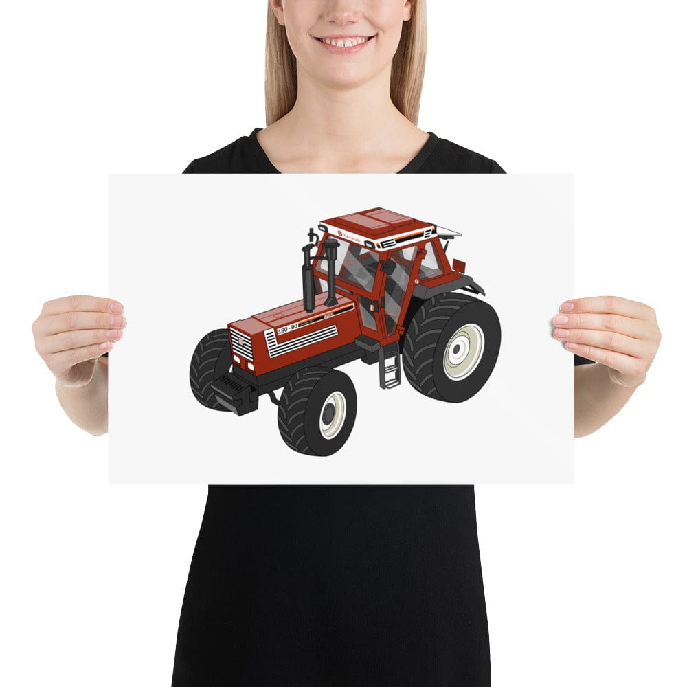 The Tractors Mugs Store 12″×18″ Fiat180-90 Poster Quality Farmers Merch