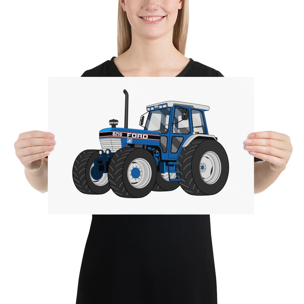 The Tractors Mugs Store 12″×18″ Ford 8210 4WD Poster Quality Farmers Merch