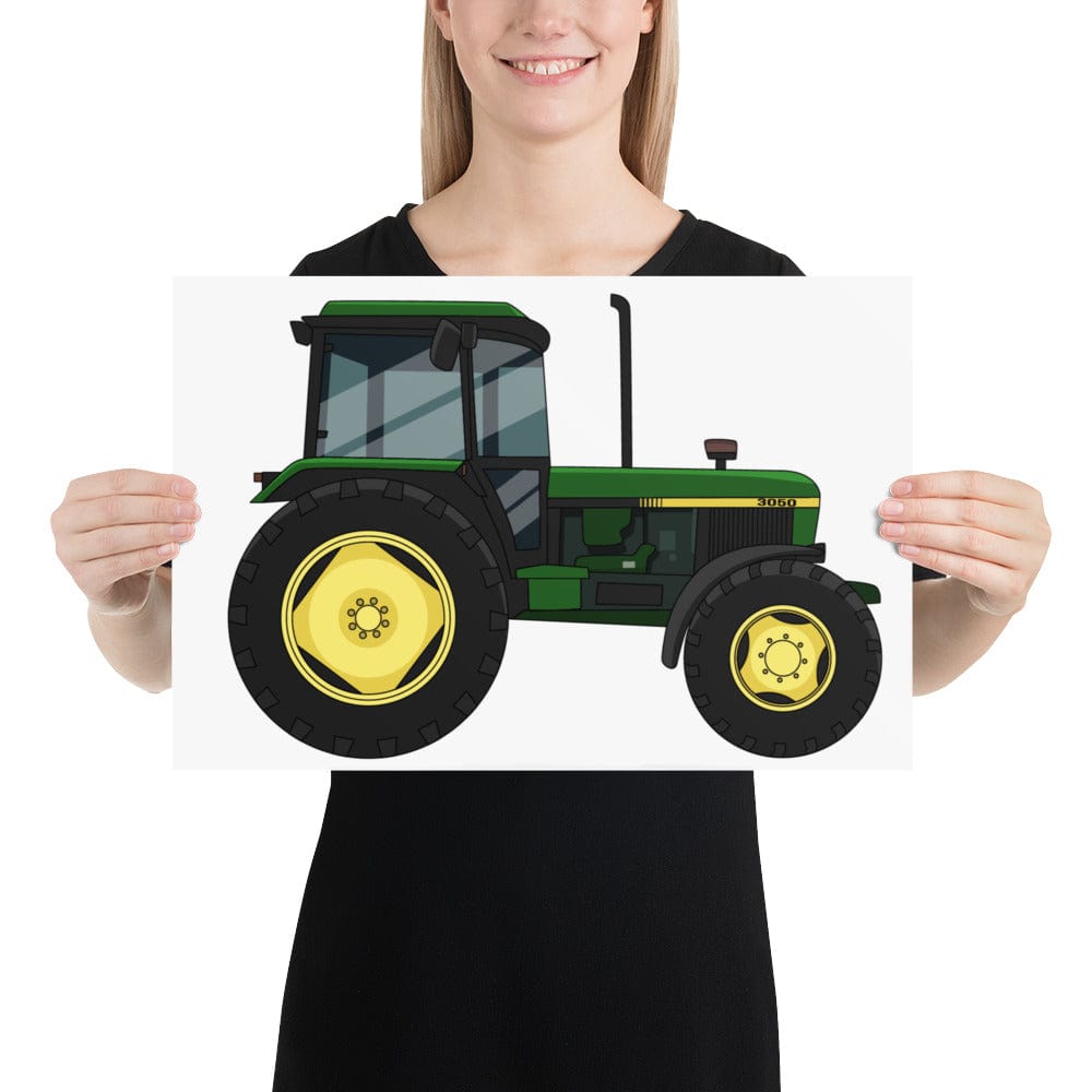 The Tractors Mugs Store 12″×18″ John Deere 3050 2WD Poster Quality Farmers Merch