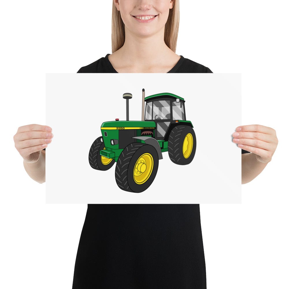 The Tractors Mugs Store 12″×18″ John Deere 3350 4WD Poster Quality Farmers Merch