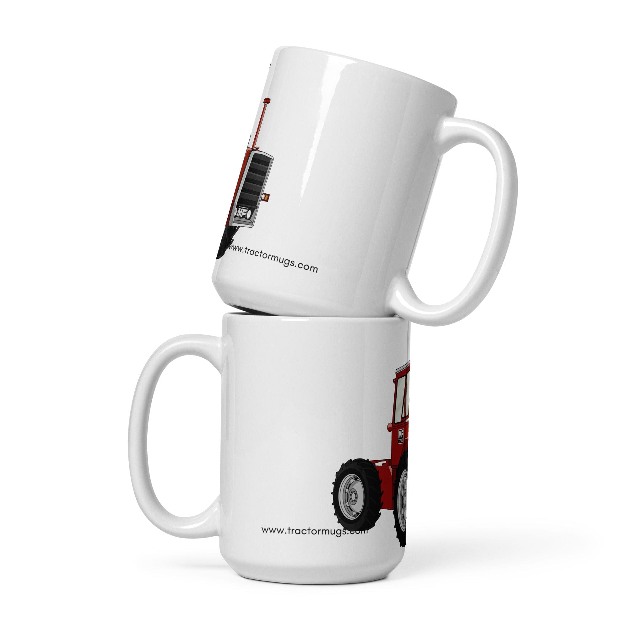 The Tractors Mugs Store 15 oz Massey Ferguson 1200 White glossy mug Quality Farmers Merch