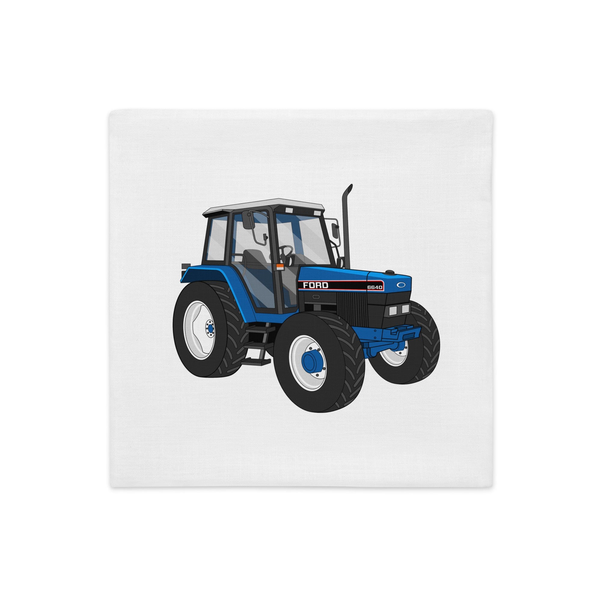 The Tractors Mugs Store 18″×18″ Ford 6640 SE 4WD   |  Premium Pillow Case Quality Farmers Merch