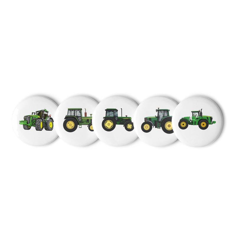 The Tractors Mugs Store 2.25″ Set of John Deere Pin Buttons Quality Farmers Merch