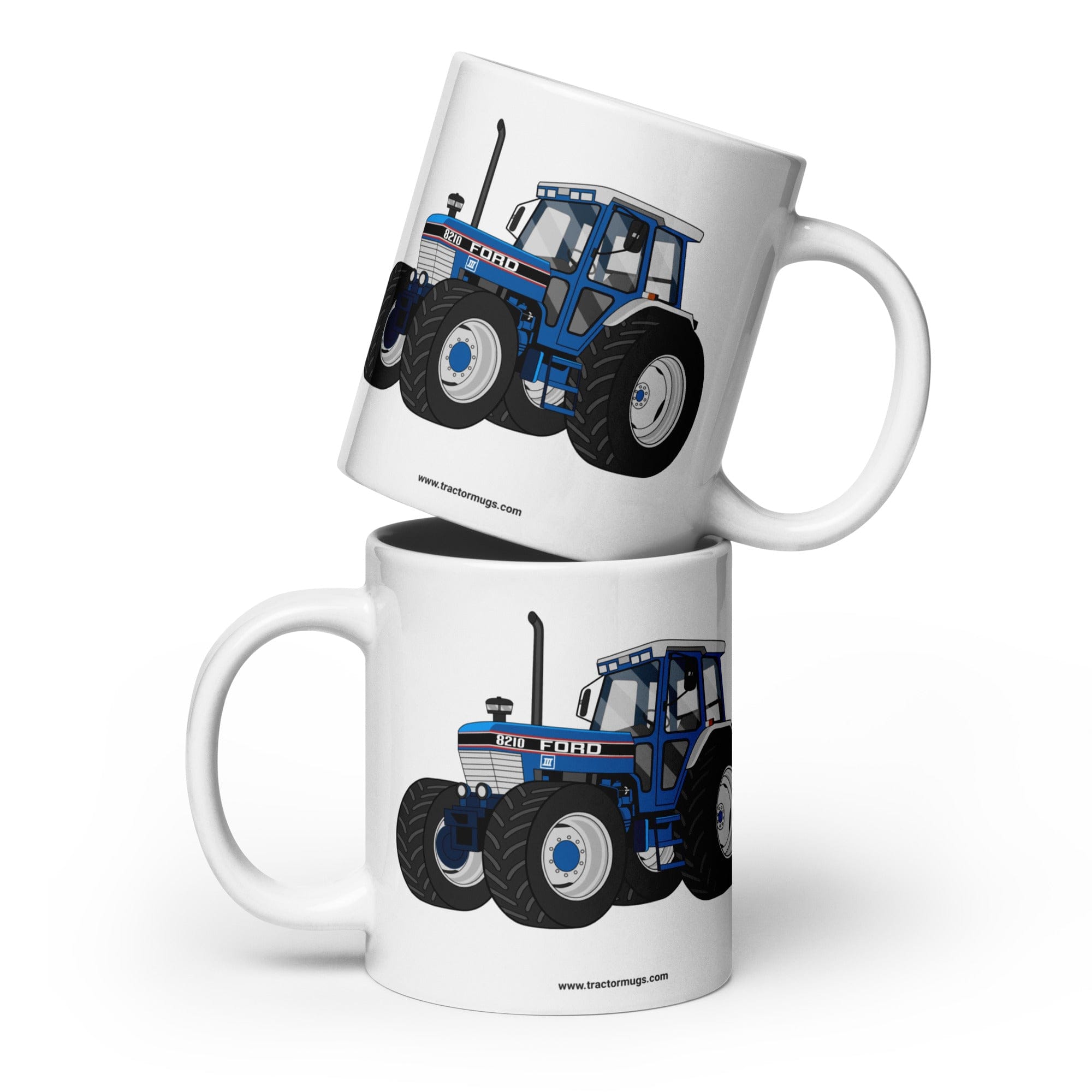 The Tractors Mugs Store 20 oz Ford 8210 4WD  White glossy mug Quality Farmers Merch