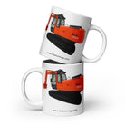 The Tractors Mugs Store 20 oz Hitachi Zaxis 200 White glossy mug Quality Farmers Merch