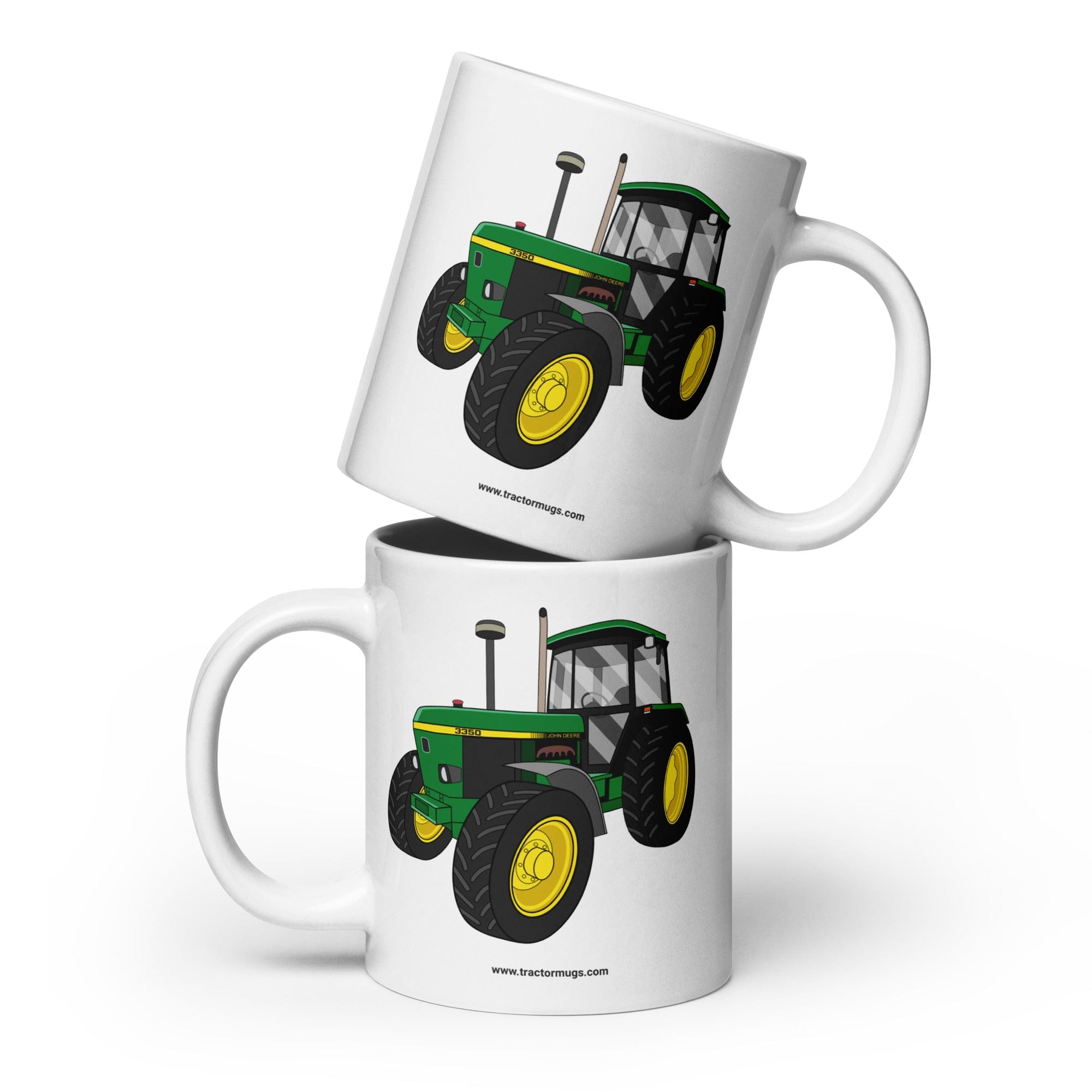 The Tractors Mugs Store 20 oz John Deere 3350 4WD  White glossy mug Quality Farmers Merch