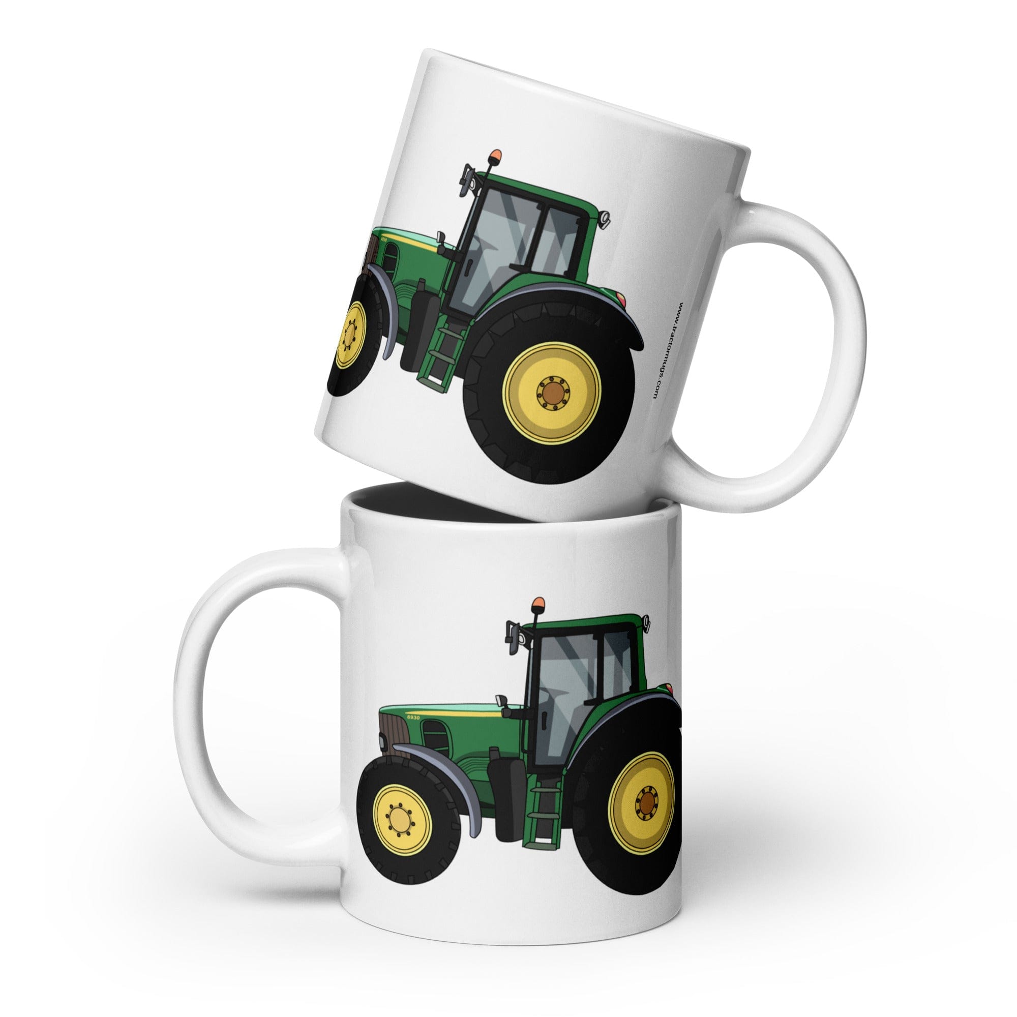 The Tractors Mugs Store 20 oz John Deere 6930  White glossy mug Quality Farmers Merch