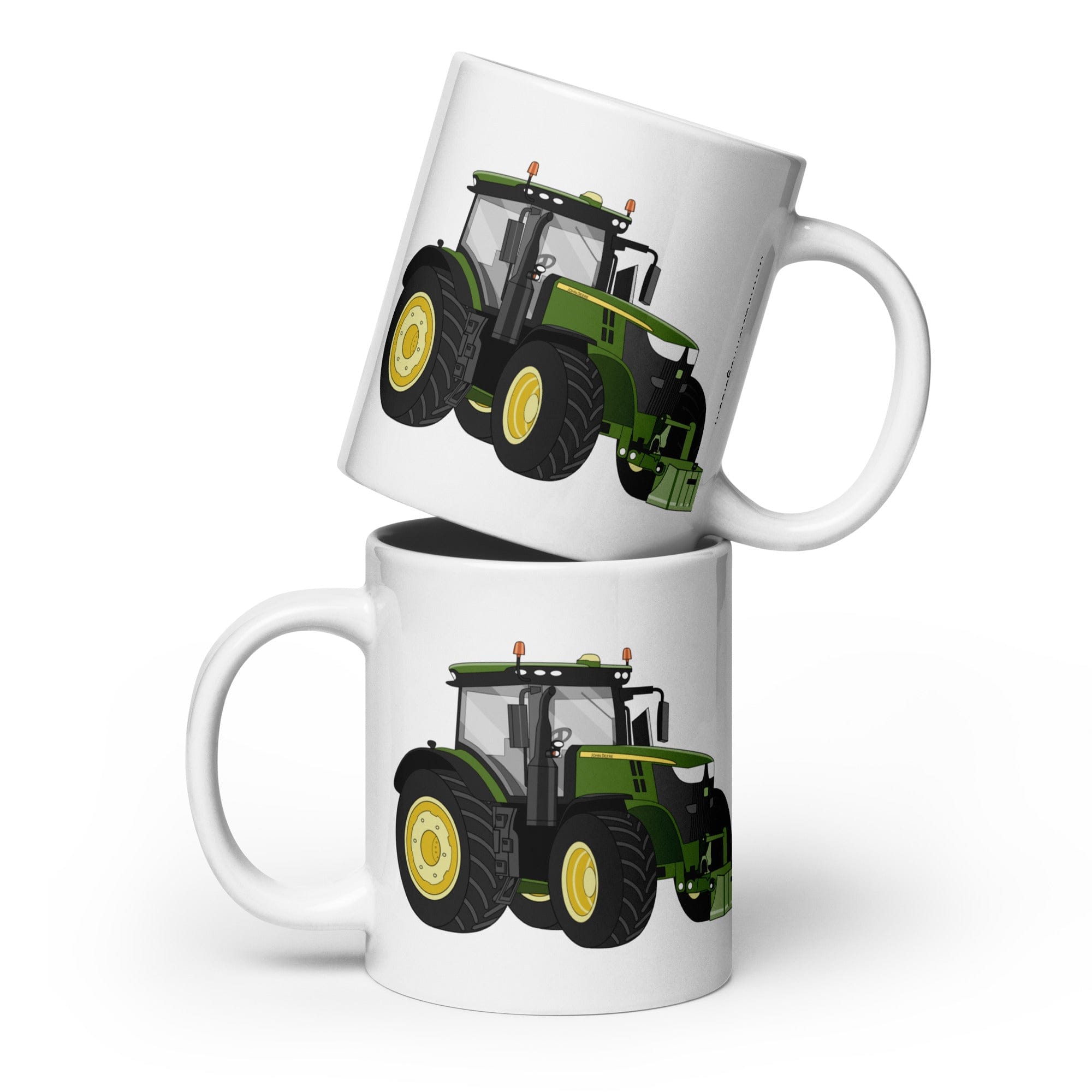 The Tractors Mugs Store 20 oz John Deere 7310 R  White glossy mug Quality Farmers Merch