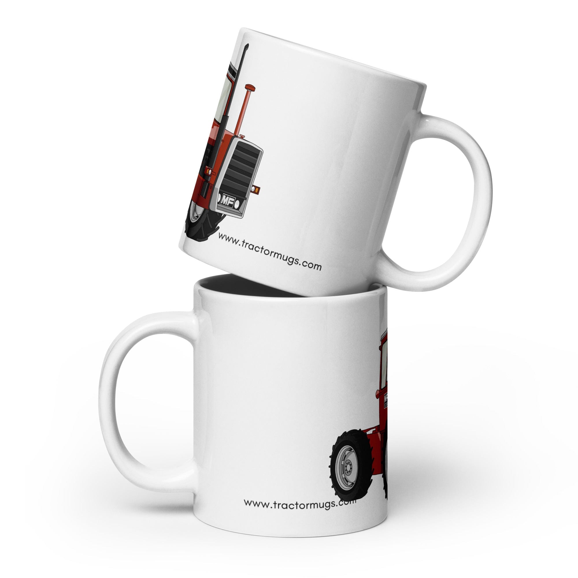 The Tractors Mugs Store 20 oz Massey Ferguson 1200 White glossy mug Quality Farmers Merch