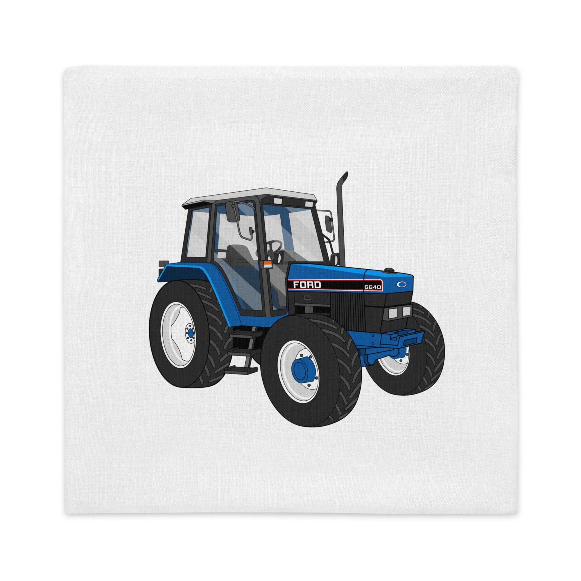 The Tractors Mugs Store 22″×22″ Ford 6640 SE 4WD   |  Premium Pillow Case Quality Farmers Merch