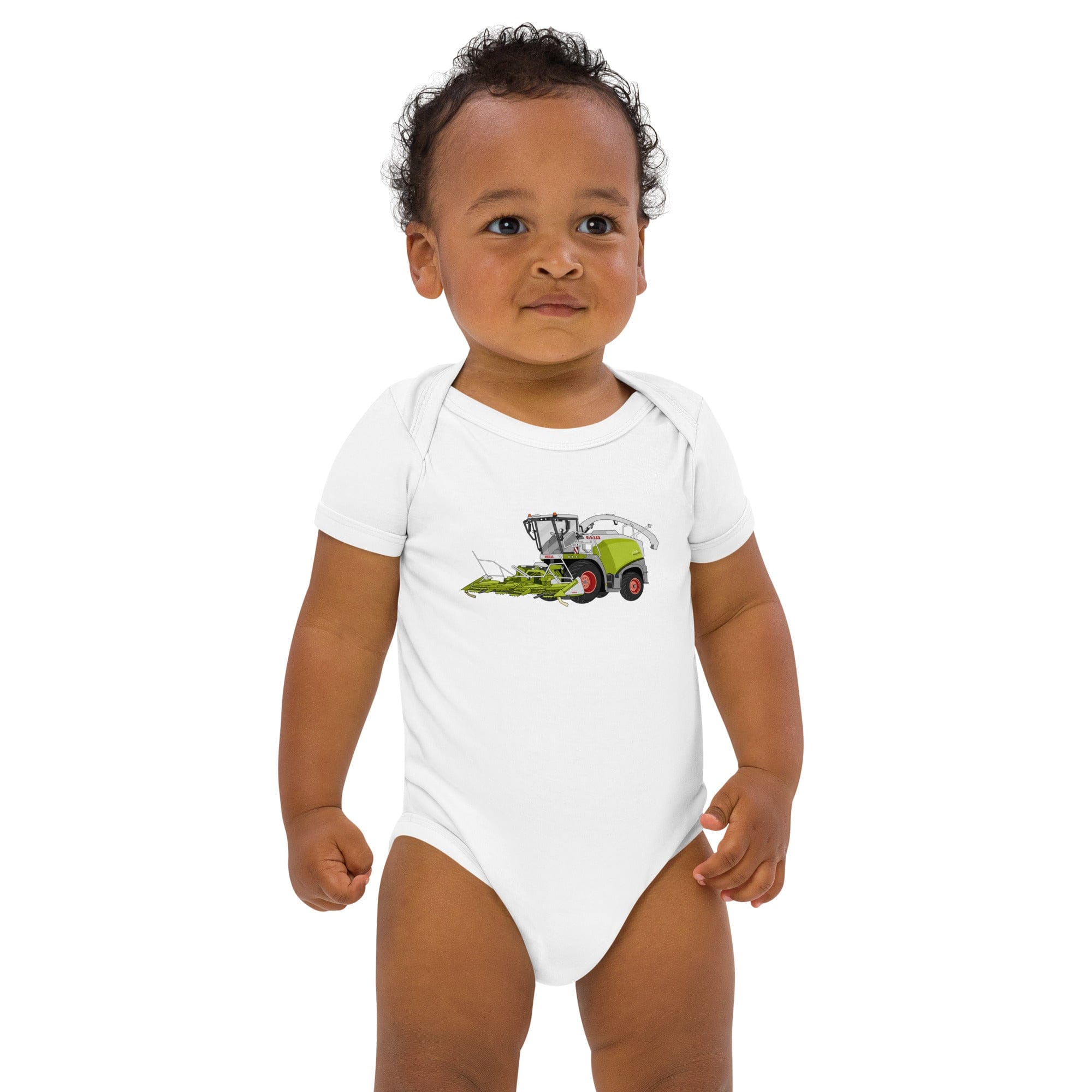 The Tractors Mugs Store 3-6m Class Jaguar 860 Forage Harvester Organic cotton baby bodysuit Quality Farmers Merch