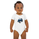 The Tractors Mugs Store 3-6m Ford 8200 Organic cotton baby bodysuit Quality Farmers Merch