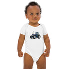 The Tractors Mugs Store 3-6m Ford 8210 4WD Organic cotton baby bodysuit Quality Farmers Merch