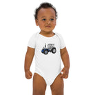 The Tractors Mugs Store 3-6m Ford 7810 Jubilee Edition SilverTractor Organic cotton baby bodysuit Quality Farmers Merch