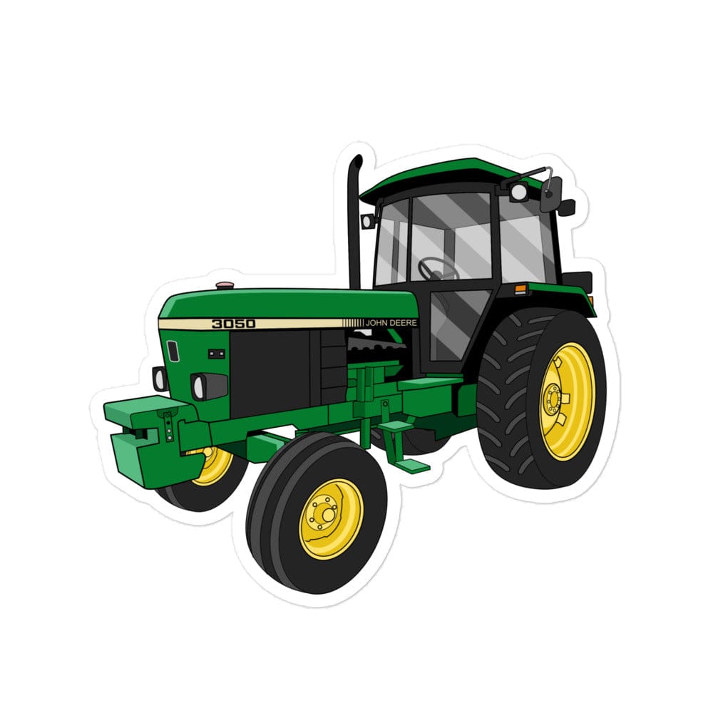 The Tractors Mugs Store 5.5″×5.5″ John Deere 3050 2WD Bubble-free stickers Quality Farmers Merch