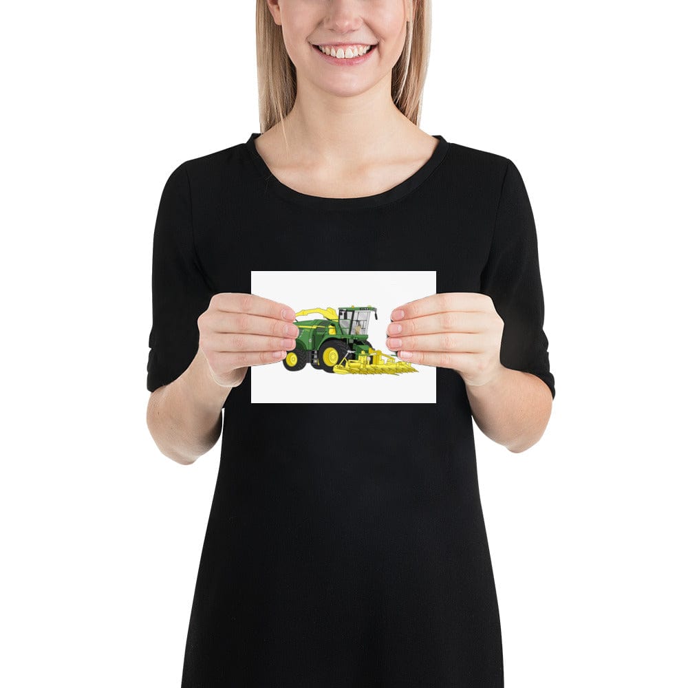 The Tractors Mugs Store 5″×7″ John Deere 8500i Forage Harvester Poster Quality Farmers Merch