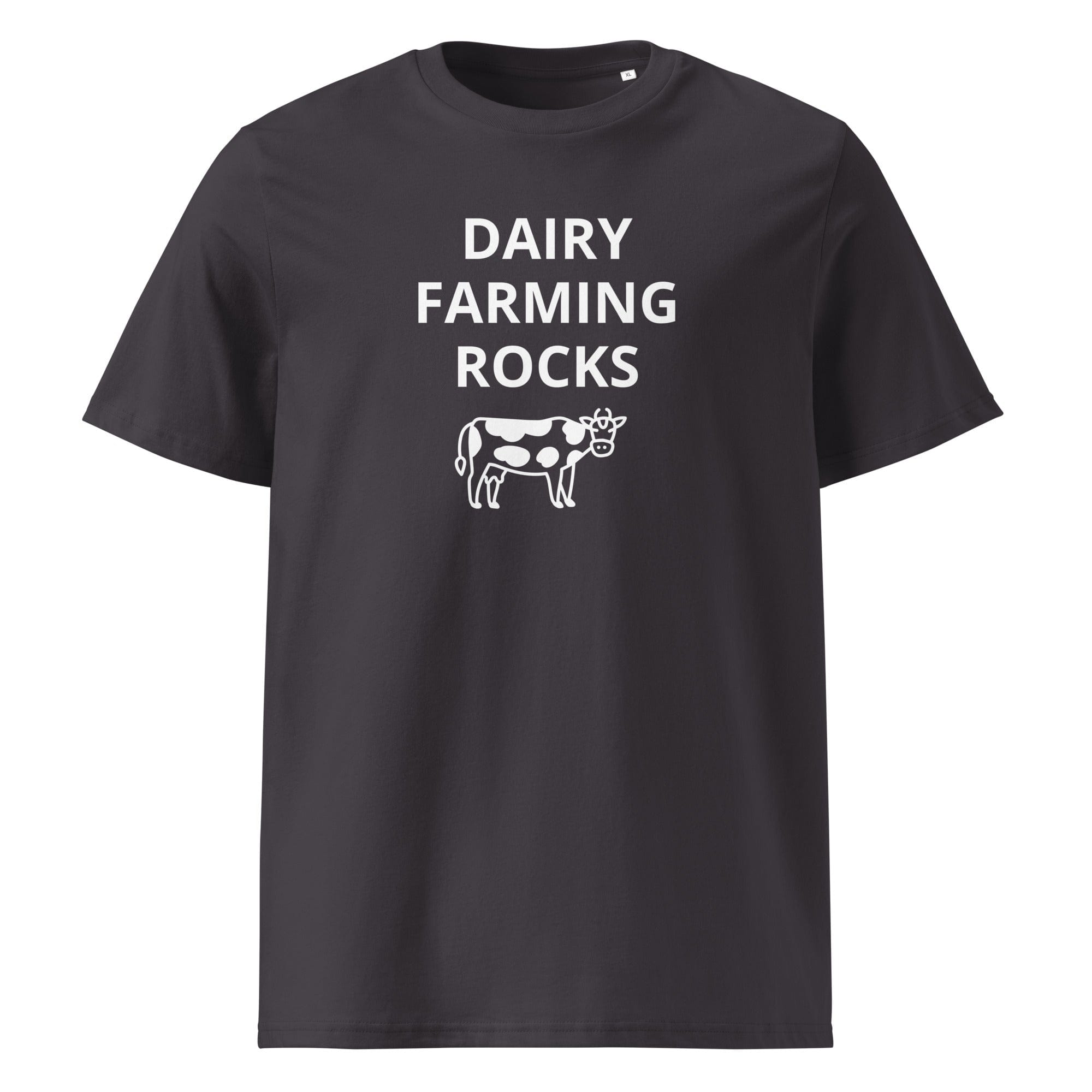 The Tractors Mugs Store Anthracite / S Dairy Farming Rocks Unisex organic cotton t-shirt Quality Farmers Merch