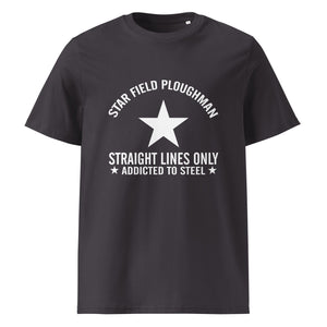 The Tractors Mugs Store Anthracite / S Star Field Ploughman Unisex organic cotton t-shirt Quality Farmers Merch