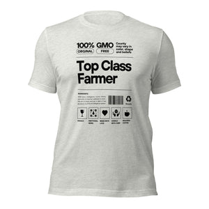 The Tractors Mugs Store Ash / S Top Class Farmer Unisex t-shirt Quality Farmers Merch