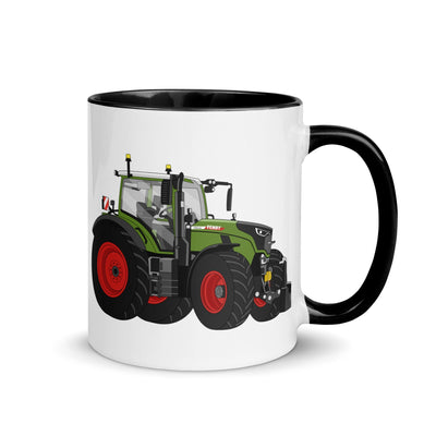 The Tractors Mugs Store Black Fendt 728 Vario Mug with Color Inside Quality Farmers Merch