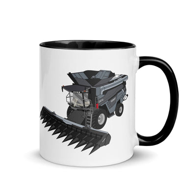 The Tractors Mugs Store Black Fendt 9T Ideal Combine Harvester Mug with Color Inside Quality Farmers Merch